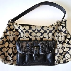 Coach black and cream purse